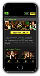 888 Casino-mobile version